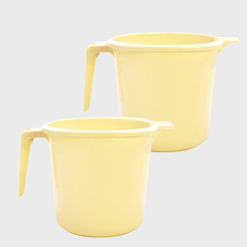 Wonder Plastic  Mug Set, Set of 2 Pc, 950 ml Mug, Yellow Color